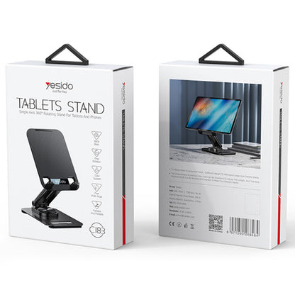 Yesido Desktop Tablet Stand & Phone Holder Black