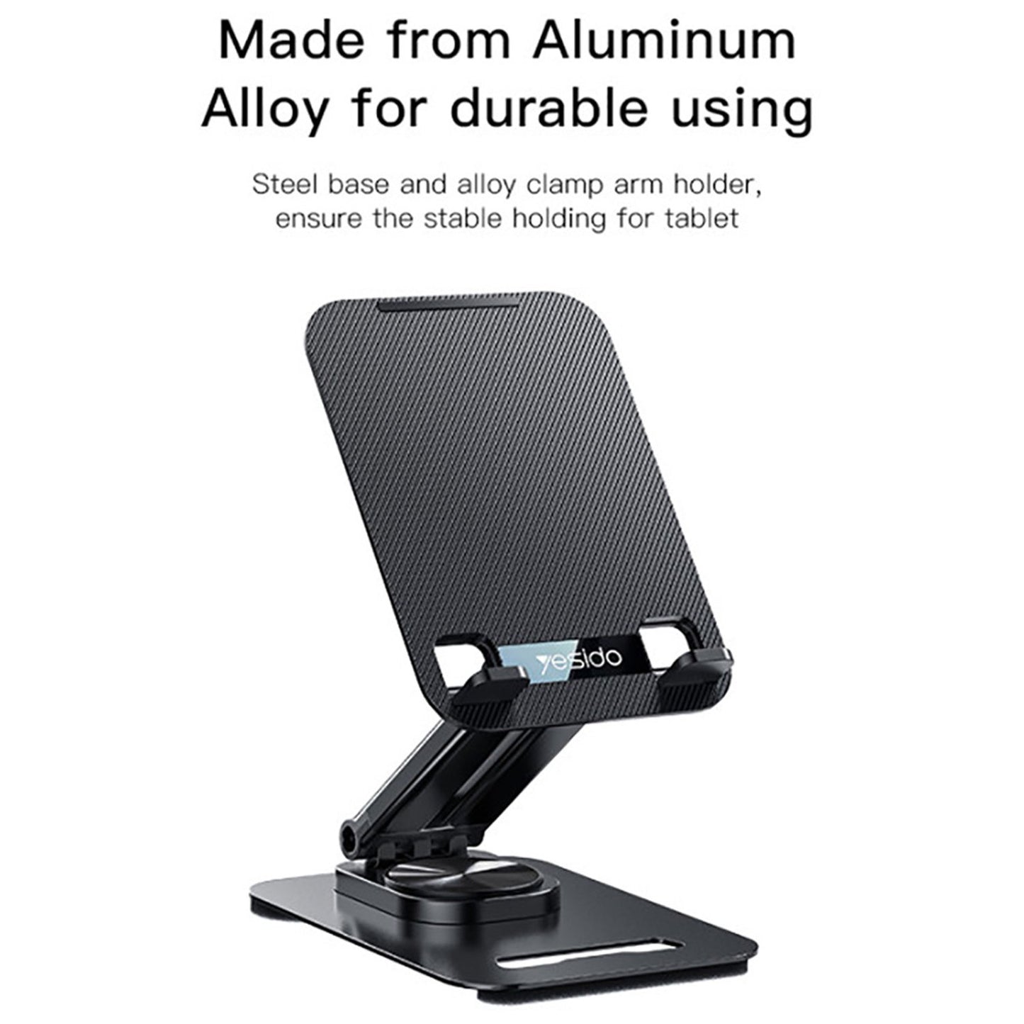 Yesido Desktop Tablet Stand & Phone Holder Black