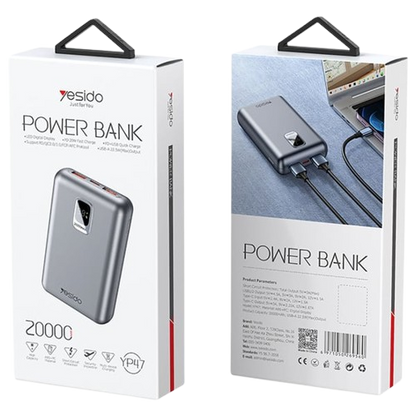 Yesido Power Bank 10000mAh Gray YP46